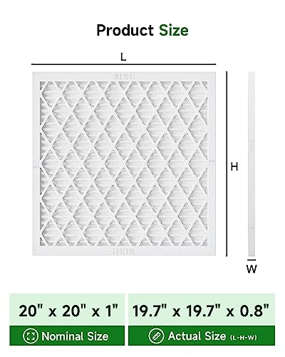 Future Way 20x20x1 Air Filter, MERV 11, MPR 1000, Assembly Kit With 1 Reusable ABS Frame & 8 Filters For AC Furnace, Actual Size: 19-11/16 X 19-11/16 X 3/4 Inch 4 Future Way 20x20x1 Air Filter, MERV 11, MPR 1000, Assembly Kit With 1 Reusable ABS Frame & 8 Filters For AC Furnace, Actual Size: 19-11/16 X 19-11/16 X 3/4 Inch - Image 2
