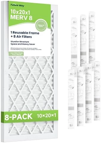 Future Way 16x20x1 Air Filter, MERV 8, MPR 700, Assembly Kit With 1 Reusable ABS Frame & 8 Filters For AC Furnace, Actual Size: 15-11/16 X 19-11/16 X 3/4 Inch 5 Future Way 16x20x1 Air Filter, MERV 8, MPR 700, Assembly Kit With 1 Reusable ABS Frame & 8 Filters For AC Furnace, Actual Size: 15-11/16 X 19-11/16 X 3/4 Inch - Image 3
