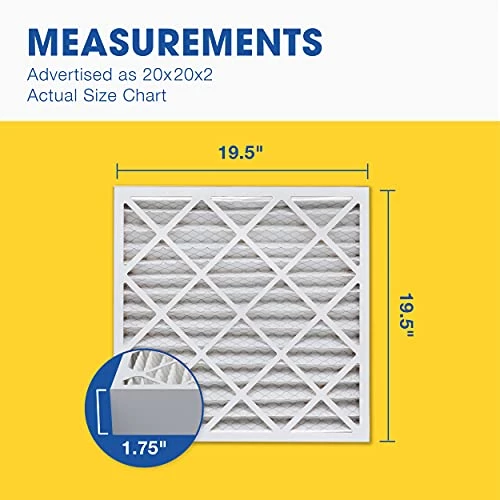 Aerostar Allergen & Pet Dander 20x20x2 MERV 11 Pleated Air Filter, Made In The USA, (Actual Size: 19 1/2"x19 1/2"x1 3/4"), 4-Pack 4 Aerostar Allergen & Pet Dander 20x20x2 MERV 11 Pleated Air Filter, Made In The USA, (Actual Size: 19 1/2"x19 1/2"x1 3/4"), 4-Pack - Image 2