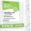 Future Way 20x20x1 Air Filter, MERV 11, MPR 1000, Assembly Kit With 1 Reusable ABS Frame & 8 Filters For AC Furnace, Actual Size: 19-11/16 X 19-11/16 X 3/4 Inch 1 Future Way 20x20x1 Air Filter, MERV 11, MPR 1000, Assembly Kit With 1 Reusable ABS Frame & 8 Filters For AC Furnace, Actual Size: 19-11/16 X 19-11/16 X 3/4 Inch -Air Filter Sales 41AHWmSg36L