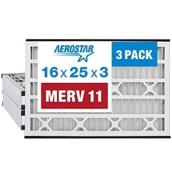 Aerostar 16x25x3 MERV 11 Pleated Replacement Air Filter For Trion Air Bear 229990-101, 3 Pack (Actual Size: 15 3/4"x24 1/4"x3"), AC Furnace Filters -Air Filter Sales 41Ex94oaDfL 1
