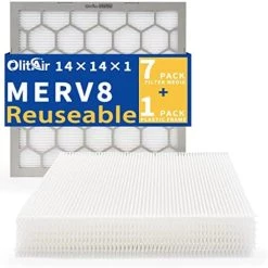 OlitAir 16x25x1 MERV 13 Air Filter,AC Furnace Air Filter,Reusable ABS Plastic Frame, 7 Pack Replaceable Filter Media (Actual Size: 15 3/4" X 24 3/4" X 3/4") 23 OlitAir 16x25x1 MERV 13 Air Filter,AC Furnace Air Filter,Reusable ABS Plastic Frame, 7 Pack Replaceable Filter Media (Actual Size: 15 3/4" X 24 3/4" X 3/4") -Air Filter Sales 41FfxbYU6tL. AC 1