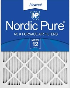 Nordic Pure 18x18x1 Exact MERV 12 Pleated AC Furnace Air Filters 3 Pack