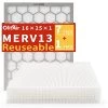 OlitAir 16x25x1 MERV 13 Air Filter,AC Furnace Air Filter,Reusable ABS Plastic Frame, 7 Pack Replaceable Filter Media (Actual Size: 15 3/4" X 24 3/4" X 3/4") 2 OlitAir 16x25x1 MERV 13 Air Filter,AC Furnace Air Filter,Reusable ABS Plastic Frame, 7 Pack Replaceable Filter Media (Actual Size: 15 3/4" X 24 3/4" X 3/4") -Air Filter Sales 41HtrH2yl6L