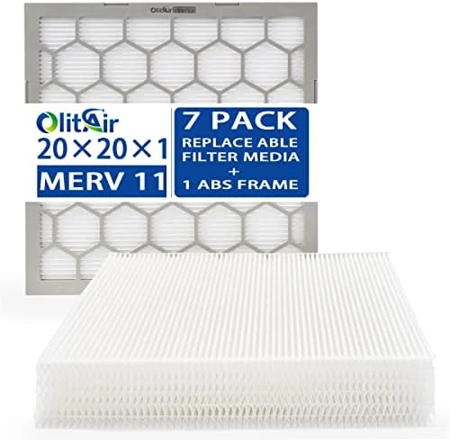 OlitAir 16x25x1 MERV 8 Air Filter,AC Furnace Air Filter,Reusable ABS Plastic Frame, 7 Pack Replaceable Filter Media (Actual Size: 15 3/4" X 24 3/4" X 3/4") 15 OlitAir 16x25x1 MERV 8 Air Filter,AC Furnace Air Filter,Reusable ABS Plastic Frame, 7 Pack Replaceable Filter Media (Actual Size: 15 3/4" X 24 3/4" X 3/4") - Image 14
