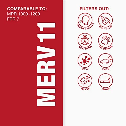Aerostar 16x20x1 MERV 11 Pleated Air Filter, AC Furnace Air Filter, 4 Pack (Actual Size: 15 3/4"x19 3/4"x3/4") 5 Aerostar 16x20x1 MERV 11 Pleated Air Filter, AC Furnace Air Filter, 4 Pack (Actual Size: 15 3/4"x19 3/4"x3/4") - Image 3