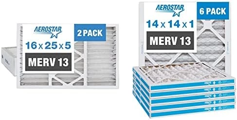 Aerostar 16x25x5 Air Filter MERV 13, Furnace Filters AC HVAC Replacement For Honeywell FC200A1029, (2 Pack) (Actual Size: 15 7/8 X 24 3/4 X 4 3/8 Inches) 12 Aerostar 16x25x5 Air Filter MERV 13, Furnace Filters AC HVAC Replacement For Honeywell FC200A1029, (2 Pack) (Actual Size: 15 7/8 X 24 3/4 X 4 3/8 Inches) - Image 10