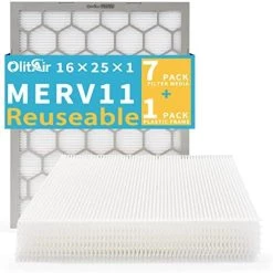 OlitAir 16x25x1 MERV 13 Air Filter,AC Furnace Air Filter,Reusable ABS Plastic Frame, 7 Pack Replaceable Filter Media (Actual Size: 15 3/4" X 24 3/4" X 3/4") 24 OlitAir 16x25x1 MERV 13 Air Filter,AC Furnace Air Filter,Reusable ABS Plastic Frame, 7 Pack Replaceable Filter Media (Actual Size: 15 3/4" X 24 3/4" X 3/4") -Air Filter Sales 41Wf3cfMVaL. AC 1