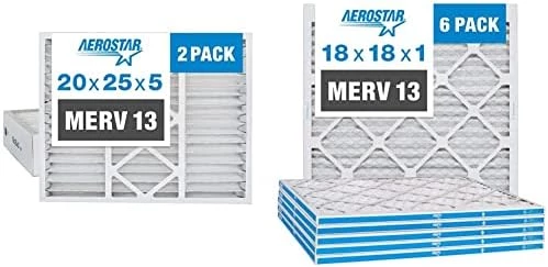 Aerostar 16x25x5 Air Filter MERV 13, Furnace Filters AC HVAC Replacement For Honeywell FC200A1029, (2 Pack) (Actual Size: 15 7/8 X 24 3/4 X 4 3/8 Inches) 11 Aerostar 16x25x5 Air Filter MERV 13, Furnace Filters AC HVAC Replacement For Honeywell FC200A1029, (2 Pack) (Actual Size: 15 7/8 X 24 3/4 X 4 3/8 Inches) - Image 9