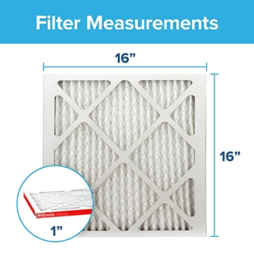 Filtrete 16x16x1 Air Filter, MPR 1000, MERV 11, Micro Allergen Defense 3-Month Pleated 1-Inch Air Filters, 4 Filters 3 Filtrete 16x16x1 Air Filter, MPR 1000, MERV 11, Micro Allergen Defense 3-Month Pleated 1-Inch Air Filters, 4 Filters