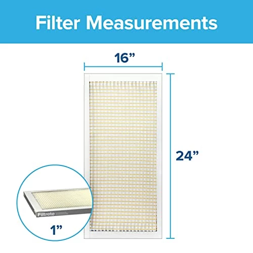 Filtrete 16x24x1 Air Filter, MPR 300, MERV 5, Clean Living Basic Dust 3-Month Pleated 1-Inch Air Filters, 6 Filters 4 Filtrete 16x24x1 Air Filter, MPR 300, MERV 5, Clean Living Basic Dust 3-Month Pleated 1-Inch Air Filters, 6 Filters - Image 2