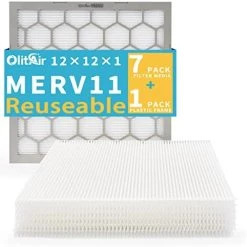 OlitAir 16x25x1 MERV 8 Air Filter,AC Furnace Air Filter,Reusable ABS Plastic Frame, 7 Pack Replaceable Filter Media (Actual Size: 15 3/4" X 24 3/4" X 3/4") 30 OlitAir 16x25x1 MERV 8 Air Filter,AC Furnace Air Filter,Reusable ABS Plastic Frame, 7 Pack Replaceable Filter Media (Actual Size: 15 3/4" X 24 3/4" X 3/4") -Air Filter Sales 41gYppMoKuL. AC