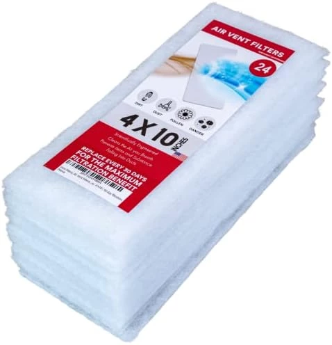 NORTHWEST ENTERPRISES Vent Filter, Air Vent Filters, 24 Floor Vent Filters - 4"x10", 90 Day Filtration. 8 NORTHWEST ENTERPRISES Vent Filter, Air Vent Filters, 24 Floor Vent Filters - 4"x10", 90 Day Filtration. - Image 6
