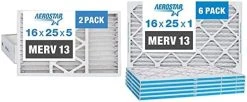 Aerostar 16x25x5 Air Filter MERV 13, Furnace Filters AC HVAC Replacement For Honeywell FC200A1029, (2 Pack) (Actual Size: 15 7/8 X 24 3/4 X 4 3/8 Inches) 17 Aerostar 16x25x5 Air Filter MERV 13, Furnace Filters AC HVAC Replacement For Honeywell FC200A1029, (2 Pack) (Actual Size: 15 7/8 X 24 3/4 X 4 3/8 Inches) -Air Filter Sales 41ty1lmByVL. AC