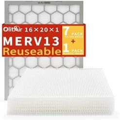 OlitAir 16x25x1 MERV 8 Air Filter,AC Furnace Air Filter,Reusable ABS Plastic Frame, 7 Pack Replaceable Filter Media (Actual Size: 15 3/4" X 24 3/4" X 3/4") 28 OlitAir 16x25x1 MERV 8 Air Filter,AC Furnace Air Filter,Reusable ABS Plastic Frame, 7 Pack Replaceable Filter Media (Actual Size: 15 3/4" X 24 3/4" X 3/4") -Air Filter Sales 41vzUsP1HDL. AC