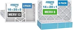 Aerostar 16x25x5 Air Filter MERV 13, Furnace Filters AC HVAC Replacement For Honeywell FC200A1029, (2 Pack) (Actual Size: 15 7/8 X 24 3/4 X 4 3/8 Inches) 19 Aerostar 16x25x5 Air Filter MERV 13, Furnace Filters AC HVAC Replacement For Honeywell FC200A1029, (2 Pack) (Actual Size: 15 7/8 X 24 3/4 X 4 3/8 Inches) -Air Filter Sales 41zZK6OyXaL. AC