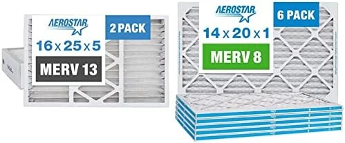 Aerostar 16x25x5 Air Filter MERV 13, Furnace Filters AC HVAC Replacement For Honeywell FC200A1029, (2 Pack) (Actual Size: 15 7/8 X 24 3/4 X 4 3/8 Inches) 10 Aerostar 16x25x5 Air Filter MERV 13, Furnace Filters AC HVAC Replacement For Honeywell FC200A1029, (2 Pack) (Actual Size: 15 7/8 X 24 3/4 X 4 3/8 Inches) - Image 8