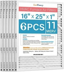 LotFancy 20x25x1 Air Filters, MERV 13 AC Furnace Filters, 6 Pack Pleated Air Conditioner HVAC Filters (Actual Size: 19.75 X 24.75 X 0.75 Inches) 28 LotFancy 20x25x1 Air Filters, MERV 13 AC Furnace Filters, 6 Pack Pleated Air Conditioner HVAC Filters (Actual Size: 19.75 X 24.75 X 0.75 Inches) -Air Filter Sales 510Or QyKTL. AC