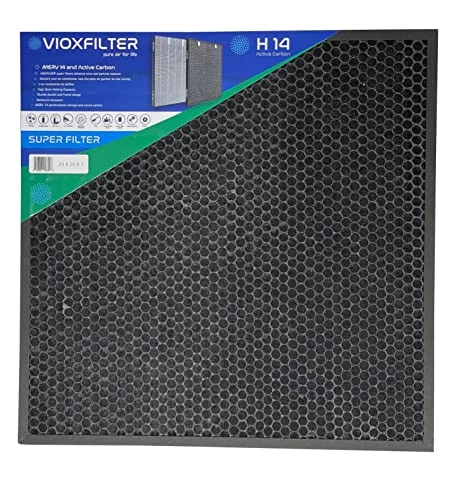 Vioxfilter H14AF20201 Pack Of 1 MERV 14 Pleated 20x20x1 AC Furnace Air Filter; Low Resistance To Air Flow; Filters Air From A/C 4 Vioxfilter H14AF20201 Pack Of 1 MERV 14 Pleated 20x20x1 AC Furnace Air Filter; Low Resistance To Air Flow; Filters Air From A/C - Image 2