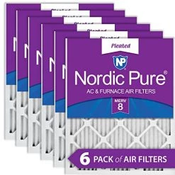 Nordic Pure 10x24x1 MERV 8 Pleated AC Furnace Air Filters 6 Pack