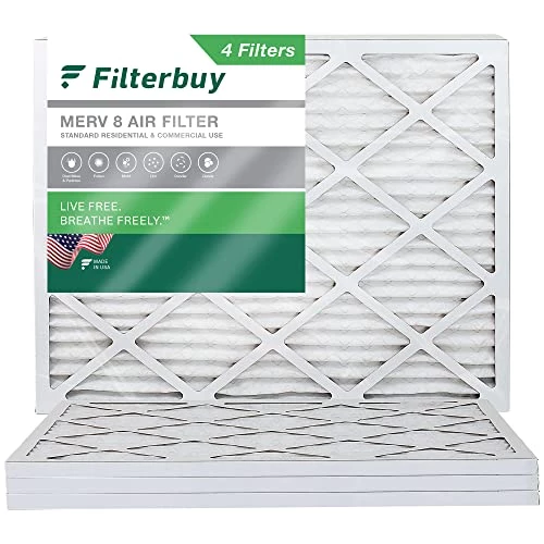 Filterbuy 12x18x1 Air Filter MERV 8 Dust Defense (4-Pack), Pleated HVAC AC Furnace Air Filters Replacement (Actual Size: 11.50 X 17.50 X 0.75 Inches) 3 Filterbuy 12x18x1 Air Filter MERV 8 Dust Defense (4-Pack), Pleated HVAC AC Furnace Air Filters Replacement (Actual Size: 11.50 X 17.50 X 0.75 Inches)