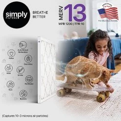 Simply By MervFilters, 16x20x1 Air Filter, MERV 13, MPR 1500, AC Furnace Air Filter, 6 Pack 7 Simply By MervFilters, 16x20x1 Air Filter, MERV 13, MPR 1500, AC Furnace Air Filter, 6 Pack -Air Filter Sales 5146YRSlEWL 1