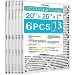 Default 17 LotFancy 20x25x1 Air Filters, MERV 13 AC Furnace Filters, 6 Pack Pleated Air Conditioner HVAC Filters (Actual Size: 19.75 X 24.75 X 0.75 Inches)