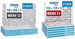 Aerostar 16x20x1 MERV 13 Pleated Air Filter, AC Furnace Air Filter, 6 Pack (Actual Size: 15 3/4"x 19 3/4" X 3/4") 11 Aerostar 16x20x1 MERV 13 Pleated Air Filter, AC Furnace Air Filter, 6 Pack (Actual Size: 15 3/4"x 19 3/4" X 3/4") -Air Filter Sales 5188uGvqYXL. AC