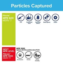 Filtrete 14x14x1 Air Filter, MPR 600, MERV 7, Clean Living Dust Reduction 3-Month Pleated 1-Inch Air Filters, 6 Filters 8 Filtrete 14x14x1 Air Filter, MPR 600, MERV 7, Clean Living Dust Reduction 3-Month Pleated 1-Inch Air Filters, 6 Filters -Air Filter Sales 51A4AjWxbkL