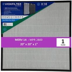 Vioxfilter H14AF20201 Pack Of 1 MERV 14 Pleated 20x20x1 AC Furnace Air Filter; Low Resistance To Air Flow; Filters Air From A/C 22 Vioxfilter H14AF20201 Pack Of 1 MERV 14 Pleated 20x20x1 AC Furnace Air Filter; Low Resistance To Air Flow; Filters Air From A/C -Air Filter Sales 51AVWlsXjwL. AC