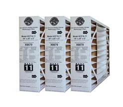 Lennox X6670 MERV 11 Box Replacement Filter Also For Honeywell, 16" H X 25" L X 5" W (3-Pack)