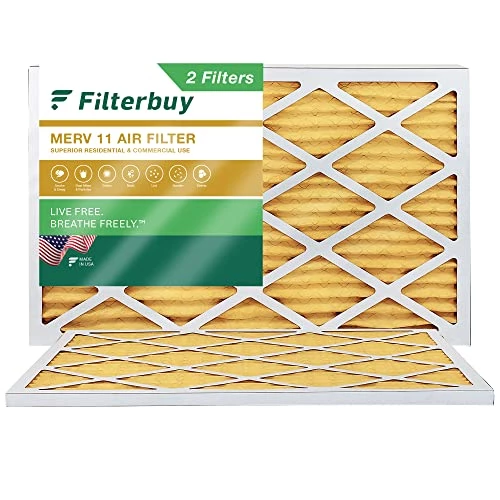 Filterbuy 14x24x1 Air Filter MERV 11 Allergen Defense (2-Pack), Pleated HVAC AC Furnace Air Filters Replacement (Actual Size: 13.38 X 23.38 X 0.75 Inches) 3 Filterbuy 14x24x1 Air Filter MERV 11 Allergen Defense (2-Pack), Pleated HVAC AC Furnace Air Filters Replacement (Actual Size: 13.38 X 23.38 X 0.75 Inches)
