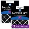 Nordic Pure 14x25x1 MERV 8 Pleated Pure Carbon Odor Reduction AC Furnace Air Filters 2 Pack 2 Nordic Pure 14x25x1 MERV 8 Pleated Pure Carbon Odor Reduction AC Furnace Air Filters 2 Pack -Air Filter Sales 51Co9OiebWL
