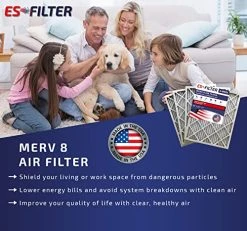 ESfilter 12x24x1 Air Filter MERV 8 Dust Defense, Pleated HVAC AC Furnace Air Filters Replacement (Size: 11.50 X 23.50 X 0.75 Inches) 12 ESfilter 12x24x1 Air Filter MERV 8 Dust Defense, Pleated HVAC AC Furnace Air Filters Replacement (Size: 11.50 X 23.50 X 0.75 Inches) -Air Filter Sales 51DPAGe4whL