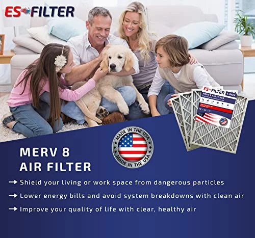 ESfilter 12x24x1 Air Filter MERV 8 Dust Defense, Pleated HVAC AC Furnace Air Filters Replacement (Size: 11.50 X 23.50 X 0.75 Inches) 7 ESfilter 12x24x1 Air Filter MERV 8 Dust Defense, Pleated HVAC AC Furnace Air Filters Replacement (Size: 11.50 X 23.50 X 0.75 Inches) - Image 5