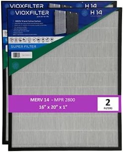Vioxfilter H14AF20201 Pack Of 1 MERV 14 Pleated 20x20x1 AC Furnace Air Filter; Low Resistance To Air Flow; Filters Air From A/C 23 Vioxfilter H14AF20201 Pack Of 1 MERV 14 Pleated 20x20x1 AC Furnace Air Filter; Low Resistance To Air Flow; Filters Air From A/C -Air Filter Sales 51Dkk A5RcL. AC