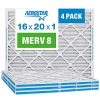 Aerostar 16x20x1 MERV 8 Pleated Air Filter, AC Furnace Air Filter, 4 Pack (Actual Size: 15 3/4"x19 3/4"x3/4") -Air Filter Sales 51ECx8nO3oL