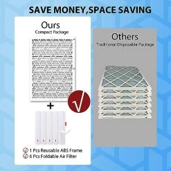 UBeesize Reusable 14x20x1 Air Filter,Upgrade AC/HVAC/Furnace Filter,MERV 8,MPR 700,Easy To Close/Open,1xReusable ABS Frame+6xReplaceable Filter(Actual Size: 13.78"x19.69"x0.95") 16 UBeesize Reusable 14x20x1 Air Filter,Upgrade AC/HVAC/Furnace Filter,MERV 8,MPR 700,Easy To Close/Open,1xReusable ABS Frame+6xReplaceable Filter(Actual Size: 13.78"x19.69"x0.95") -Air Filter Sales 51Fx9I5QIrL