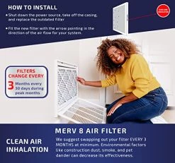 ESfilter 16x25x2 Air Filter MERV 8 Dust Defense Pleated HVAC AC Furnace Air Filters Replacement (Actual Size: 19.50 X 24.50 X 0.75 Inches) (1) 8 ESfilter 16x25x2 Air Filter MERV 8 Dust Defense Pleated HVAC AC Furnace Air Filters Replacement (Actual Size: 19.50 X 24.50 X 0.75 Inches) (1) -Air Filter Sales 51KgmRJ8XNL