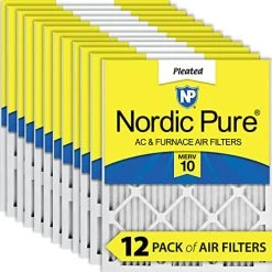 Nordic Pure 14x24x1 MERV 10 Pleated AC Furnace Air Filter, (Pack Of 12 Filters)