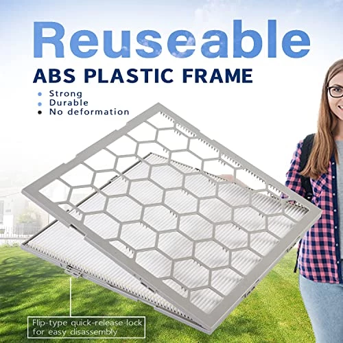 OlitAir 16x25x1 MERV 8 Air Filter,AC Furnace Air Filter,Reusable ABS Plastic Frame, 7 Pack Replaceable Filter Media (Actual Size: 15 3/4" X 24 3/4" X 3/4") 4 OlitAir 16x25x1 MERV 8 Air Filter,AC Furnace Air Filter,Reusable ABS Plastic Frame, 7 Pack Replaceable Filter Media (Actual Size: 15 3/4" X 24 3/4" X 3/4") - Image 3