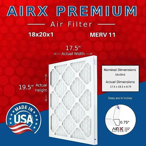 AIRX FILTERS WICKED CLEAN AIR. 18x20x1 Air Filter MERV 11 Electrostatic Pleated Air Conditioner Filter 6 Pack HVAC AC Furnace Filters 4 AIRX FILTERS WICKED CLEAN AIR. 18x20x1 Air Filter MERV 11 Electrostatic Pleated Air Conditioner Filter 6 Pack HVAC AC Furnace Filters - Image 2