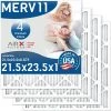 AIRX FILTERS WICKED CLEAN AIR. 21.5x23.5x1 Air Filter MERV 11 Electrostatic Pleated Air Conditioner Filter 4 Pack HVAC AC Furnace Filters 1 AIRX FILTERS WICKED CLEAN AIR. 21.5x23.5x1 Air Filter MERV 11 Electrostatic Pleated Air Conditioner Filter 4 Pack HVAC AC Furnace Filters -Air Filter Sales 51QyQBoq1zL