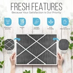 Lennox 16x25x5 Furnace Filter, X6672 Filter Replacement, Merv 16 Carbon Clean Filter Media With Homequip Disposal Bag 2-Pack (Actual Size: 15.8 X 24.8 X 4.3 Inches) 14 Lennox 16x25x5 Furnace Filter, X6672 Filter Replacement, Merv 16 Carbon Clean Filter Media With Homequip Disposal Bag 2-Pack (Actual Size: 15.8 X 24.8 X 4.3 Inches) -Air Filter Sales 51RaNC7Hw0L