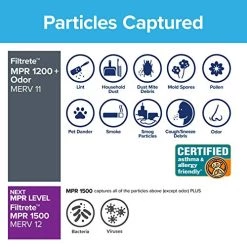 Filtrete 16x25x1 Air Filter, MPR 1200, MERV 11, Allergen Defense Odor Reduction 3-Month Pleated 1-Inch Air Filters, 6 Filters 9 Filtrete 16x25x1 Air Filter, MPR 1200, MERV 11, Allergen Defense Odor Reduction 3-Month Pleated 1-Inch Air Filters, 6 Filters -Air Filter Sales 51RsUXP7MWL 3