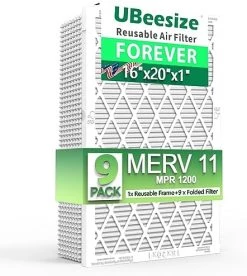 UBeesize Reusable 14x20x1 Air Filter,Upgrade AC/HVAC/Furnace Filter,MERV 8,MPR 700,Easy To Close/Open,1xReusable ABS Frame+6xReplaceable Filter(Actual Size: 13.78"x19.69"x0.95") 21 UBeesize Reusable 14x20x1 Air Filter,Upgrade AC/HVAC/Furnace Filter,MERV 8,MPR 700,Easy To Close/Open,1xReusable ABS Frame+6xReplaceable Filter(Actual Size: 13.78"x19.69"x0.95") -Air Filter Sales 51TsyXjDoxL. AC