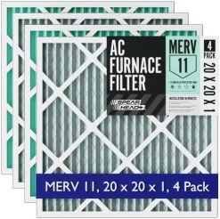 Spearhead [16x25x1, 4-PK] MERV 11 EPA-Registered Odor Defense HVAC AC Furnace Filter W/Rigid Frame, Clog-Free Design, Verified Efficiency & Quiet Filtration -Air Filter Sales 51XGWzXTWTL. AC