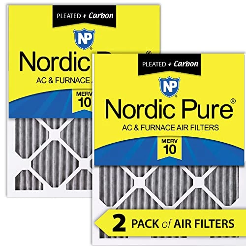 Nordic Pure 20x30x1 MERV 10 Pleated Plus Carbon AC Furnace Air Filters 2 Pack 3 Nordic Pure 20x30x1 MERV 10 Pleated Plus Carbon AC Furnace Air Filters 2 Pack