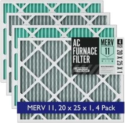 Spearhead [16x25x1, 4-PK] MERV 11 EPA-Registered Odor Defense HVAC AC Furnace Filter W/Rigid Frame, Clog-Free Design, Verified Efficiency & Quiet Filtration -Air Filter Sales 51YYpKiNbCL. AC