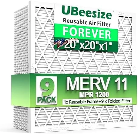 UBeesize Reusable 14x20x1 Air Filter,Upgrade AC/HVAC/Furnace Filter,MERV 8,MPR 700,Easy To Close/Open,1xReusable ABS Frame+6xReplaceable Filter(Actual Size: 13.78"x19.69"x0.95") 12 UBeesize Reusable 14x20x1 Air Filter,Upgrade AC/HVAC/Furnace Filter,MERV 8,MPR 700,Easy To Close/Open,1xReusable ABS Frame+6xReplaceable Filter(Actual Size: 13.78"x19.69"x0.95") - Image 10